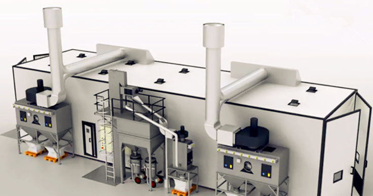 氣力回收噴砂房圖 氣力回收噴砂房圖