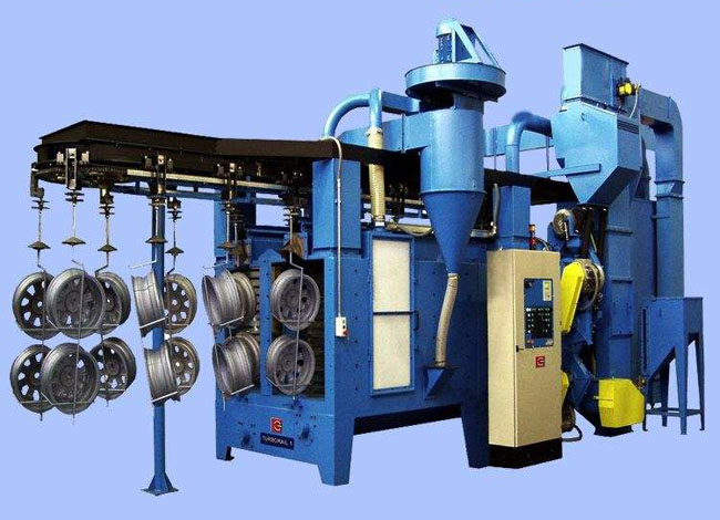 掛鉤式的車輪拋丸機(jī) 掛鉤式的車輪拋丸機(jī)