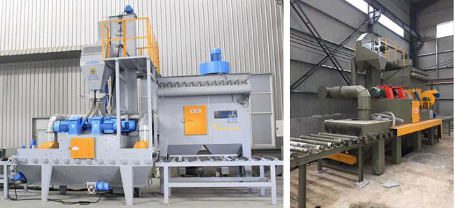 日照、臨沂客戶購買的石材拋丸機