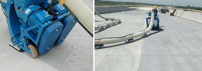 瀝青路面拋丸混凝土基面的工作原理和打毛的方法 瀝青路面拋丸混凝土基面的工作原理和打毛的方法