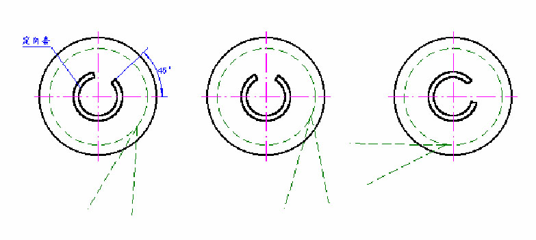 定向套調整示意圖 定向套調整示意圖